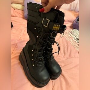O Ring Chunky Goth Platform Boots